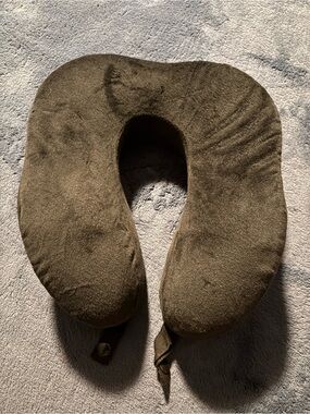 Plush U-Shape Travel Neck Pillow - Brown